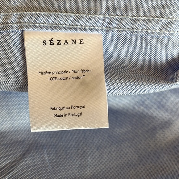 Sezane Tomboy Shirt 100% Organic Cotton Button Down size 38 - Picture 4 of 7